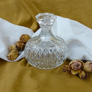 Nina Ricci Caprice Crystal  6&quot; Perfume Bottle, Lalique Manufactured Crystal Stoppered Perfume Flask, Lovely Condition Lalique Collectible.