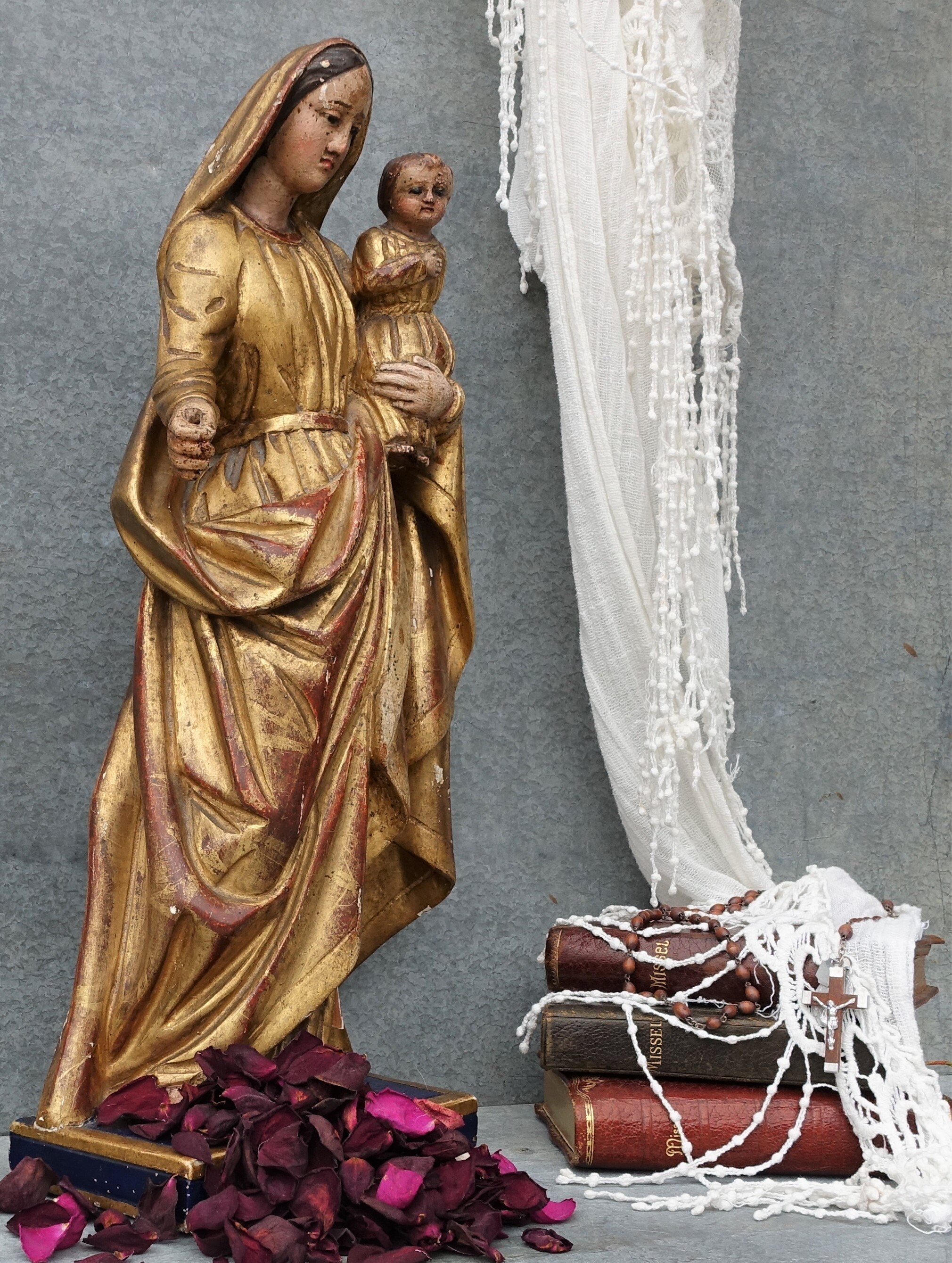 ドイツ製　木彫りアンティーク　聖母マリア像/Madonna and Child Madonna and Child - German - The Metropolitan Museum of Art