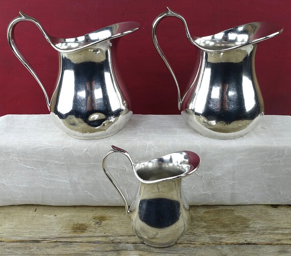 アンティーク フランス製 シルバープレート ジャグ トリオ