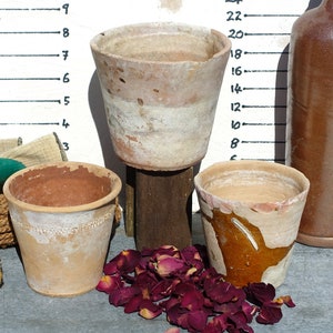 Three French Antique Seedling Pots, Three Terracotta Flower Pots,  The Three Pots As Shown, 1900&#39;s Manor House Garden Pots, Great Patina
