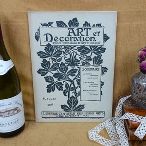 KOSTENFREIER VERSAND.  Französisches Kunst- und Dekorationsmagazin, Juli 1903 Kopie des Art Et Decoration-Monatsmagazins, mit einem farbigen Auszug.