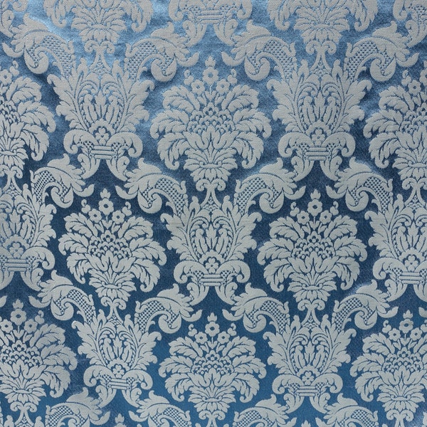Blue White Damask Etsy