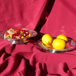 Fantastic Pair Of Christofle Galia Compotes, Two Orfevrerie Silver Plate Cake/Fruit Stands, French Early 1900&#39;s Silver Plate Bon Bon Dishes.