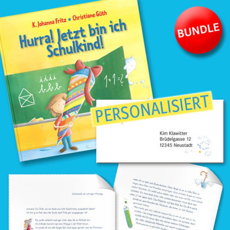 Personalisiertes Buch Schulkind 4 Briefe Bild 1