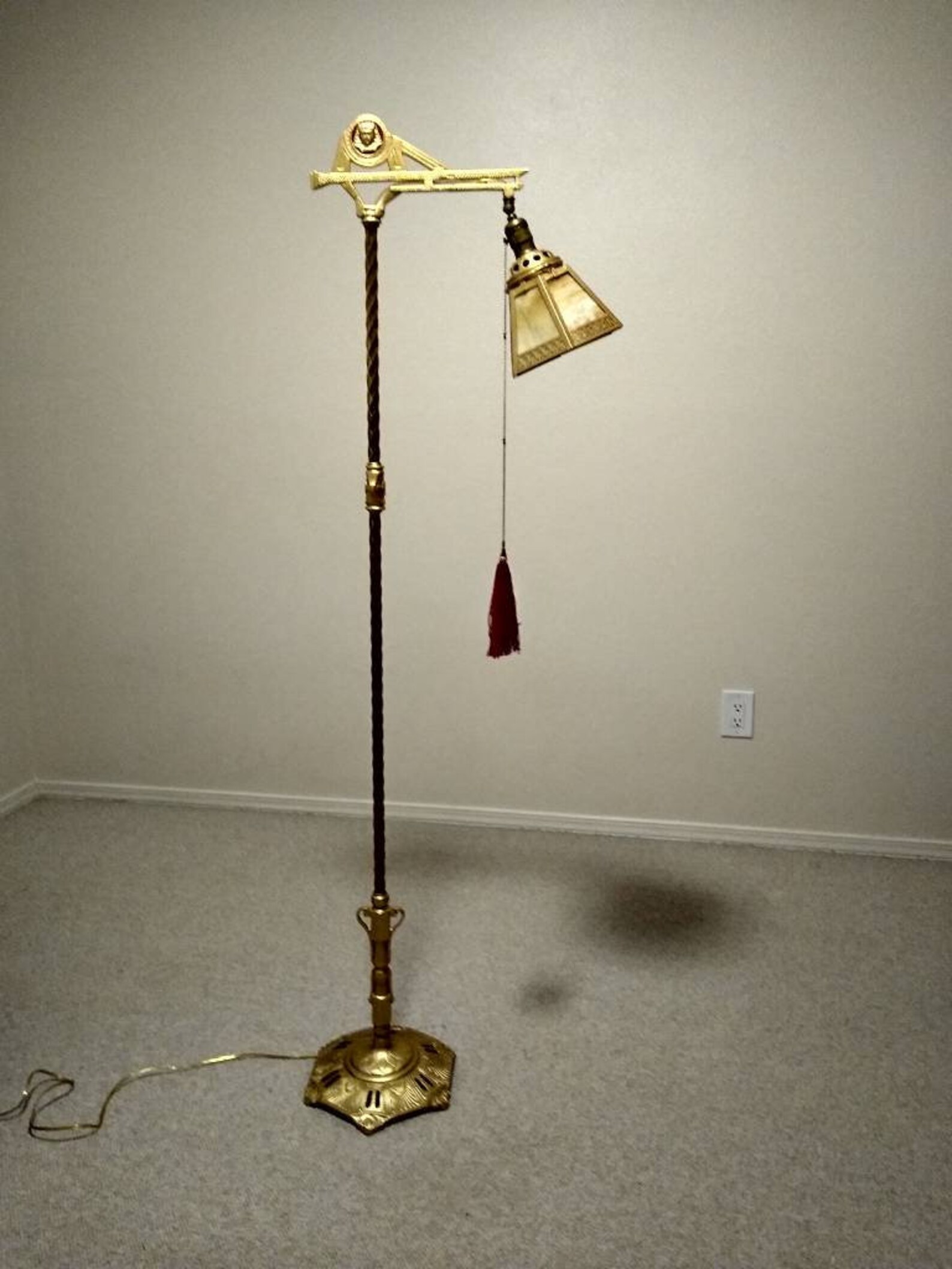 Egyptian Lamp Egyptian Revival Floor Lamp Stained Glass | Etsy