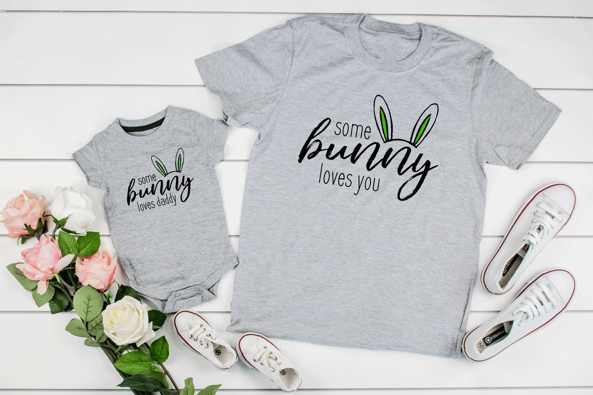 Easter Shirt Somebunny Loves Daddy Somebunny Loves You | Etsy