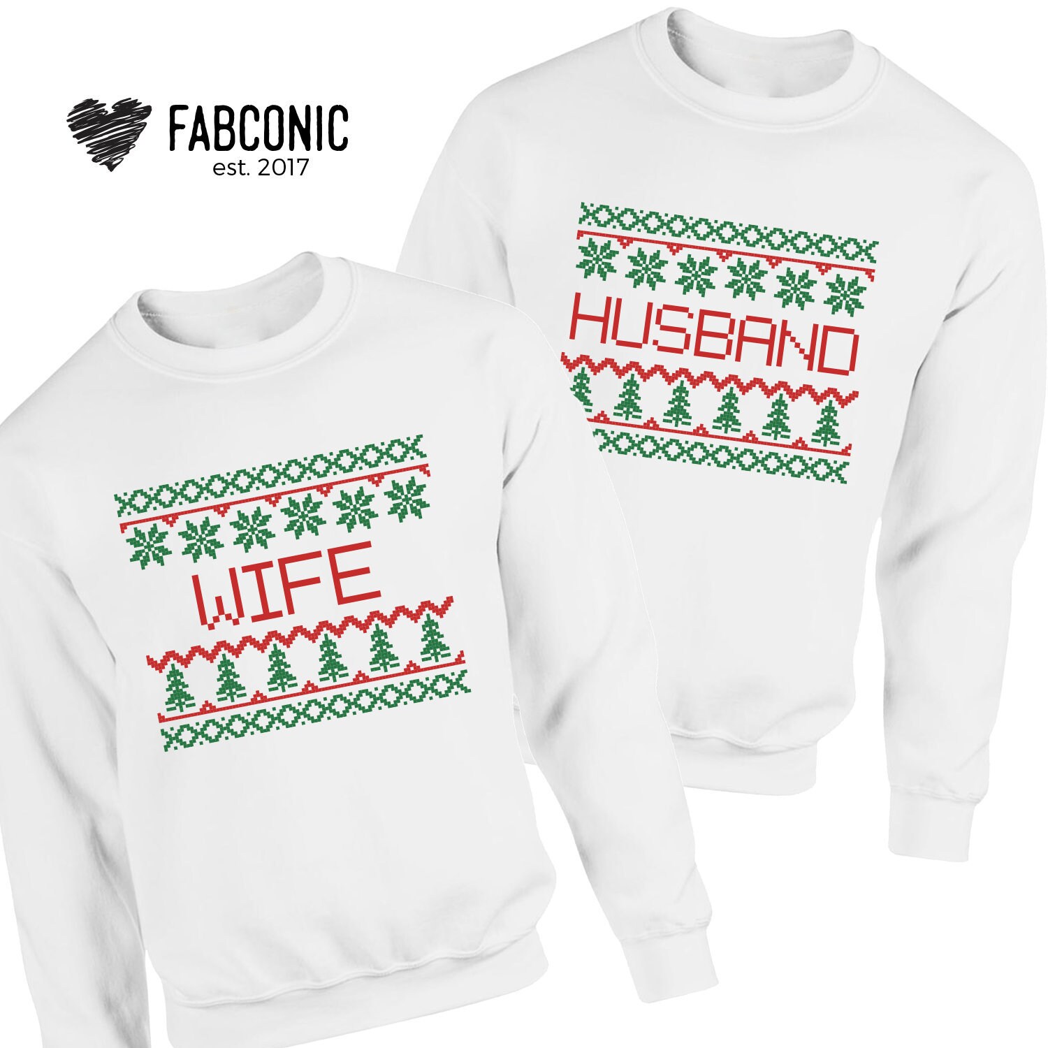 husband and wife christmas sweaters