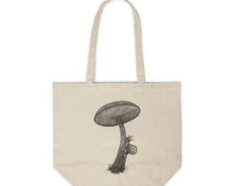 Borsa per la spesa in tela // borsa per la spesa con lumache // borsa per la spesa con funghi