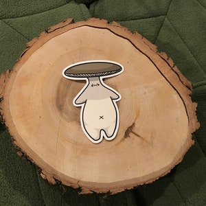 Sporeling mushroom man sticker // water proof vinyl sticker