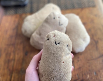 かわいいポテトチップスのぬいぐるみ、手作りの食べ物型枕、感覚刺激