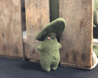 Mini peluche de hojas // peluche con núcleo de hadas // peluche con núcleo de cabaña