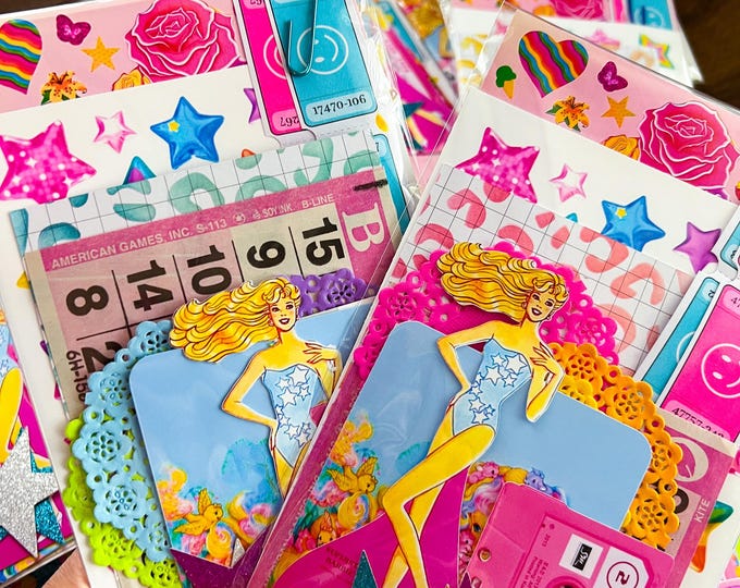 80s Dream Ephemera Pack Retro Junk Journal Scrap Pack Mixed Pastel