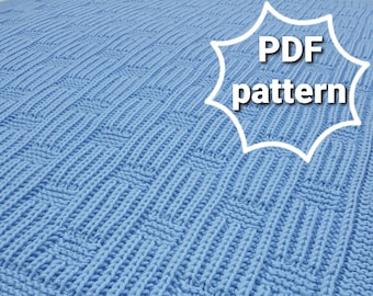 Strickmuster für eine Babydecke, PDF-Strickmuster, Strickmuster für eine Babydecke, einfaches Strickmuster für eine Babydecke