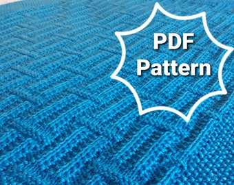 Quick Baby Blanket Knitting Pattern - Easy DIY Project for Newborns Knitting Blanket Pattern, PDF Pattern - knit your own blanket