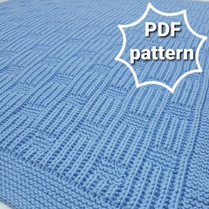 Knitting Blanket Pattern, PDF Knitting Pattern, Baby Blanket Knitting Pattern, Easy Knitting Pattern Baby Blanket