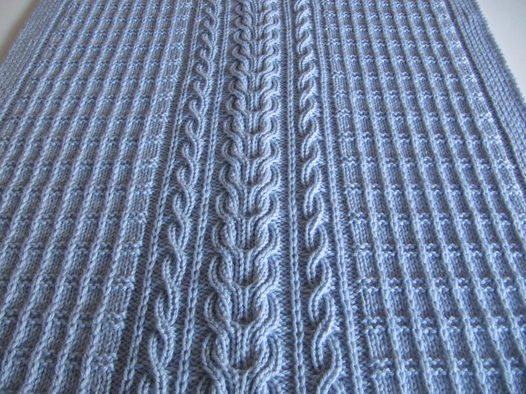 Garter Stitch Blanket Ribbed Baby Blanket Knitting Pattern
