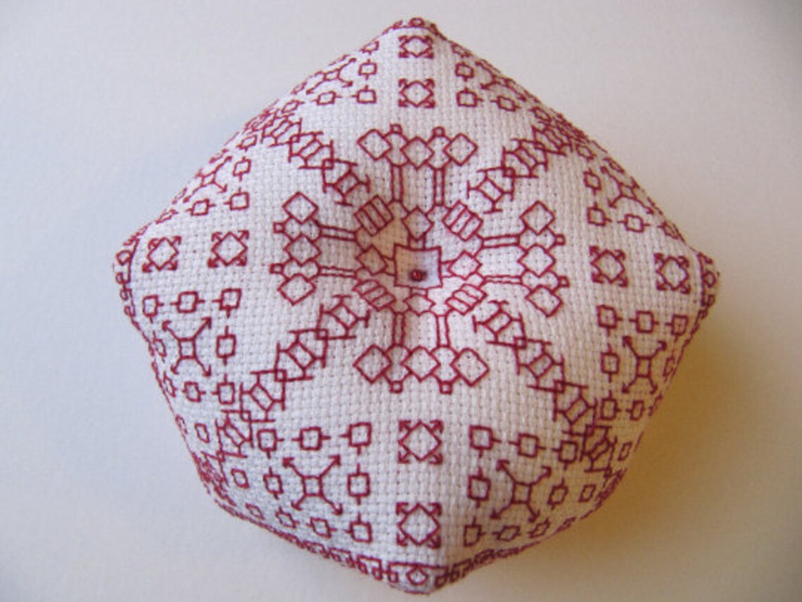 Set of 2 Biscornu Patterns PDF Patterns Blackwork Style Etsy