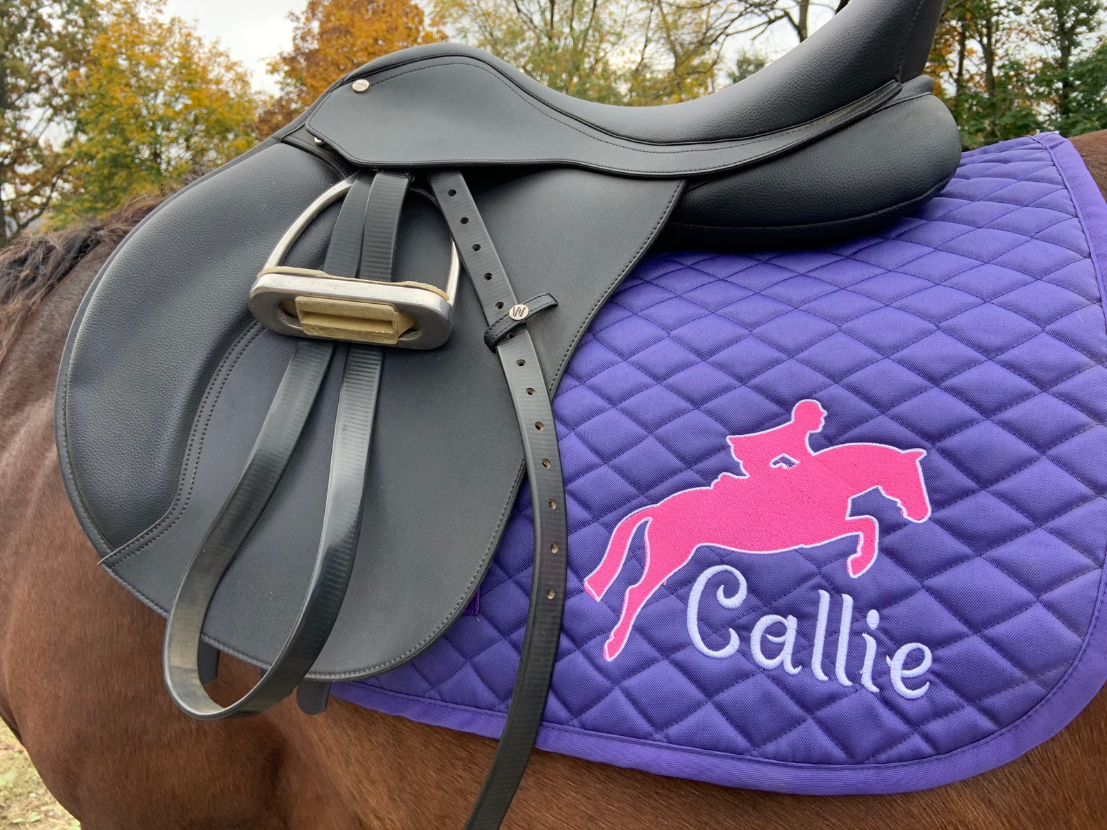 Personalized English Saddle Pad Horse Gift Custom Saddle Etsy