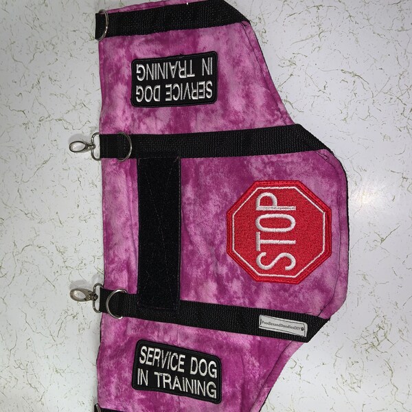 Cape with patches, attachment cape, premade ready to ship service dog gear, gently used gear