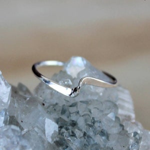 Handmade Sterling Silver Wave Stackable Ring / Stacker Ring / Silver Midi Wave Stacker / Plain Sterling Silver Stack Ring / Minimal Ring