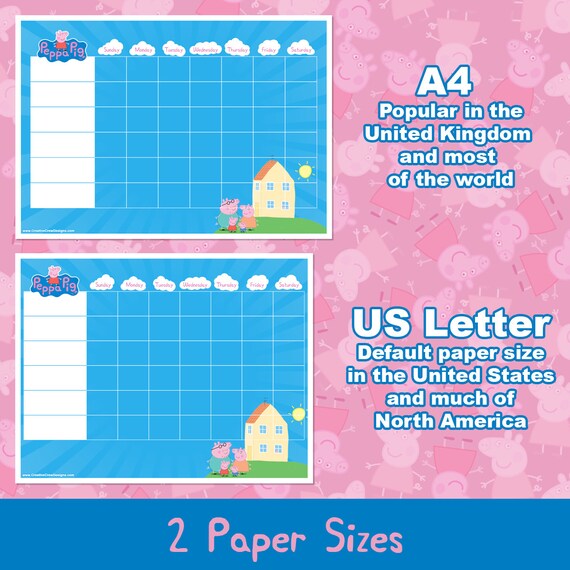 Peppa Pig Reward Chart Pdf