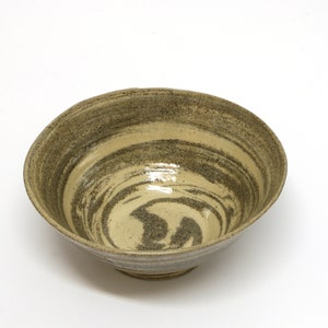 Brown ceramic bowl with a special pattern design. Can be used for anything. Handmade gift.