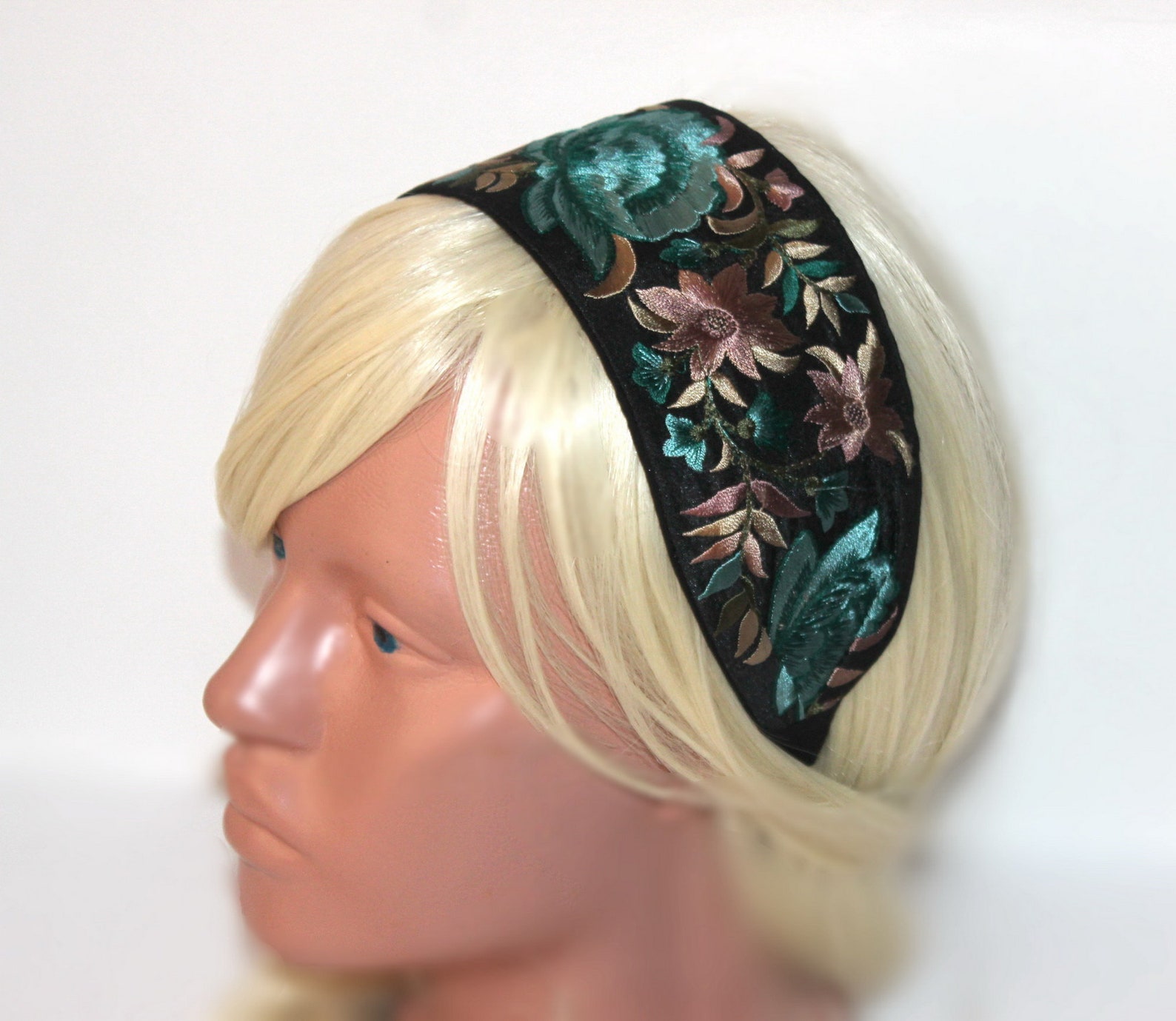 Embroidered headbands for women embroidery scarf hairband Etsy