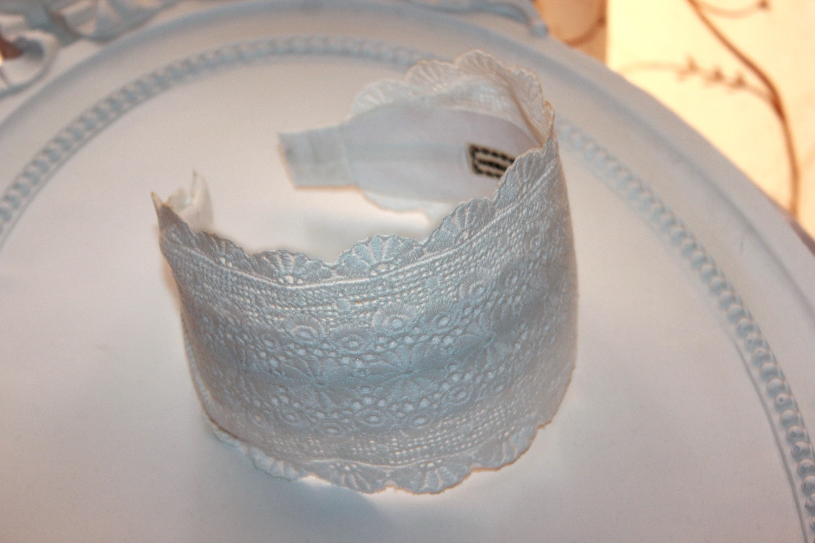 White eyelet lace headband 3.75 inch extra wide headband | Etsy