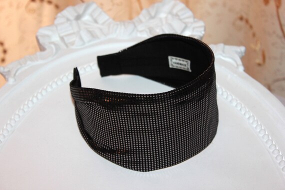 Modern Headband Black Silver Rockabilly Hairband Cute Festival Etsy