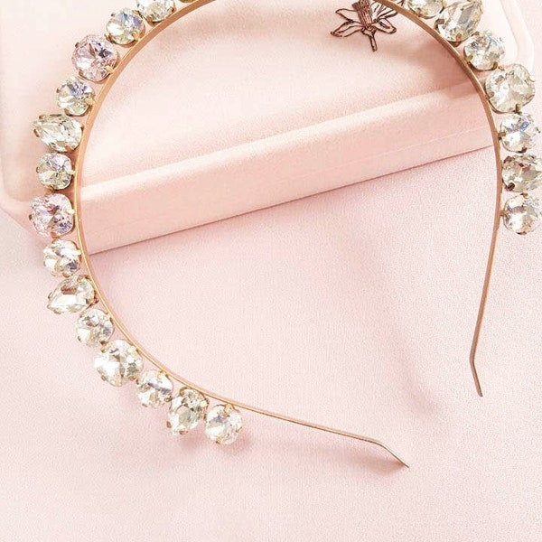 Swarovski crystal Headband / Shining Crown / Wedding Headband /Bride Headband / Bridal wreath