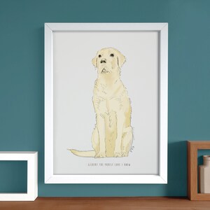 Personalisierter Labrador Print - A3 Labrador Print - Personalisierter Hund Print - Pet Loss Print