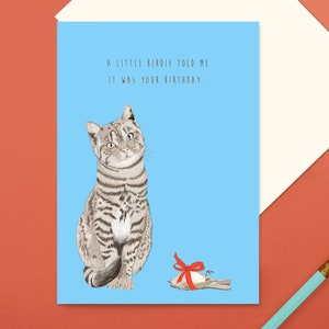 Cat birthday card - Cards for friend- Funny card