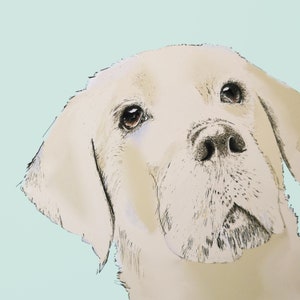 Personalised Yellow Labrador Print - A4 labrador Print - Personalised dog Print - Animal Print image 2