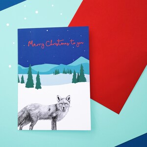 Fox Christmas Card - Cartes de Noël - Cartes de Noël pour animaux - Carte d’animal - Jeux de cartes - British Wildlife