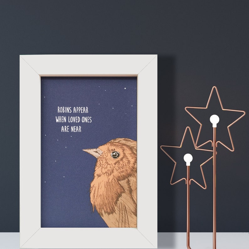 Bird Wall Art Robin Print A3 Robin illustration British Bird illustration Bird Print