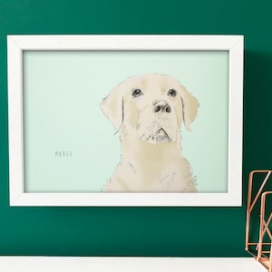 Personalised Yellow Labrador Print - A4 labrador Print - Personalised dog Print - Animal Print image 4