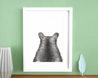 Bear Illustration - A3 Bear Print - Animal Print