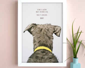 Personalised Dog Print - A4 Dog Print - Pet Print - Dog Wall Art - Dog home Decor - New Home Gift - Dog Gift