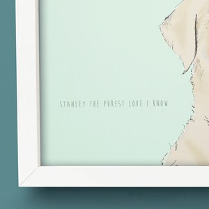 Personalised Yellow Labrador Print - A4 labrador Print - Personalised dog Print - Animal Print image 3