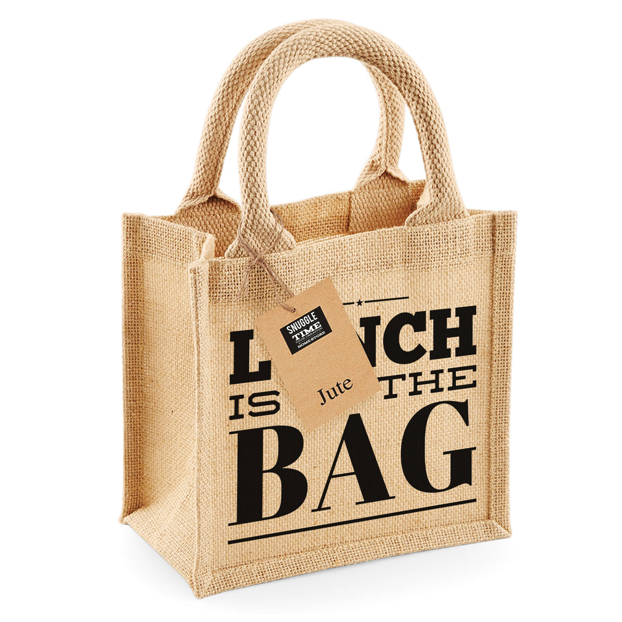 Lunch Is In The Bag Funny Jute Bag Funny Lunch Bag Lunch Etsy