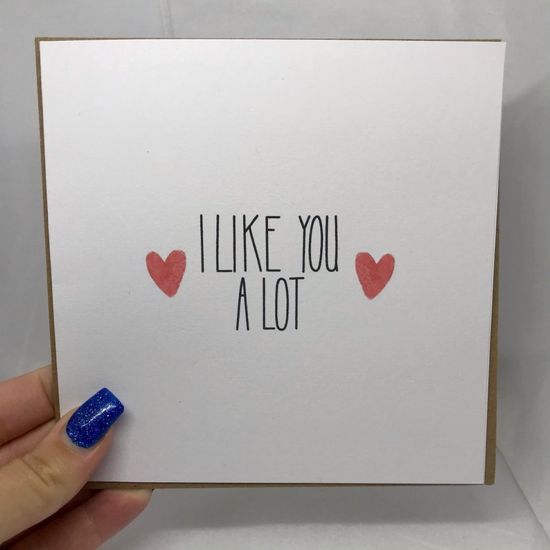 I like you a lot greetings card love card valentines card Etsy I like you a lot greetings card love card valentines card Etsy