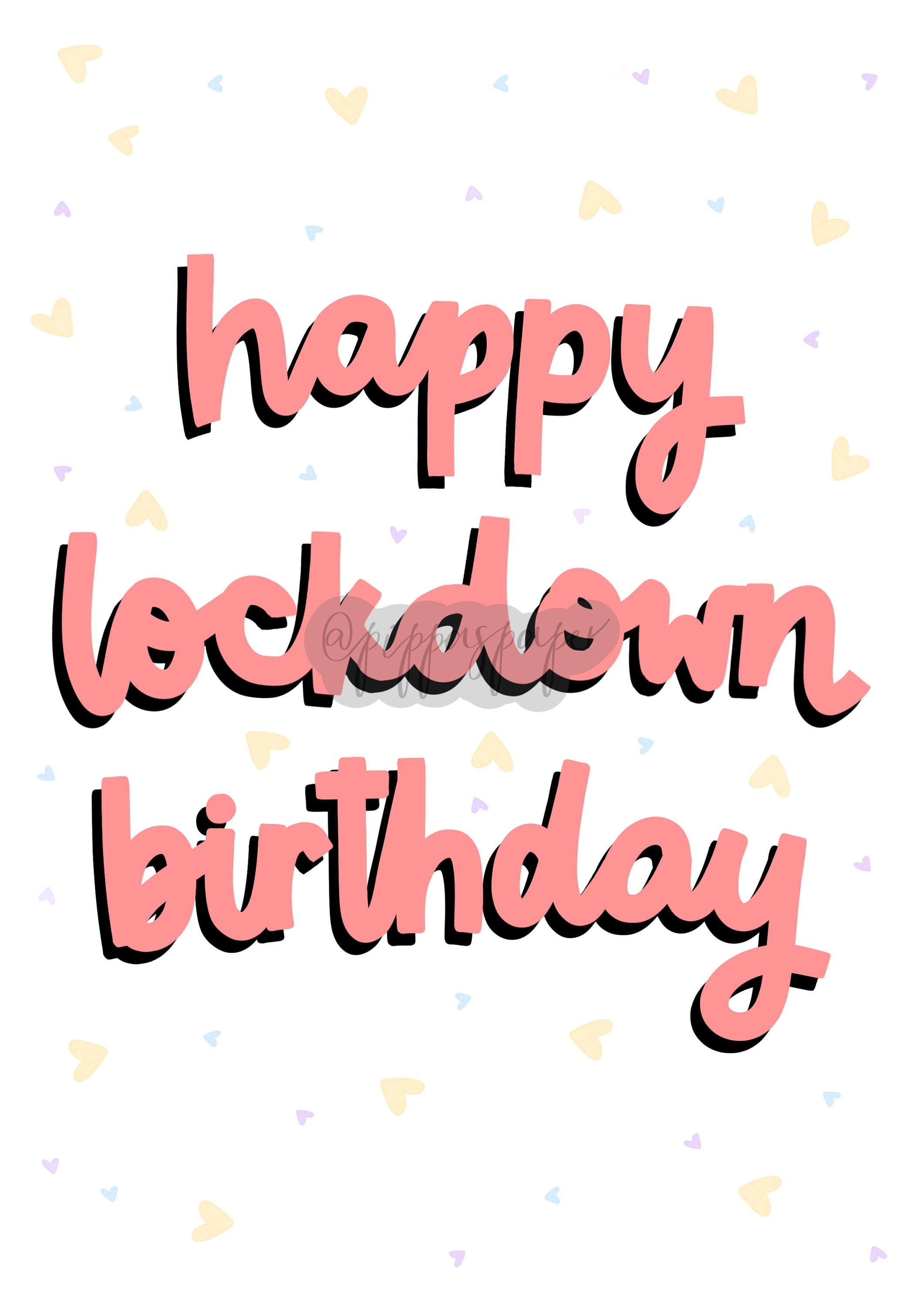 Happy lockdown birthday greetings card birthday card Etsy