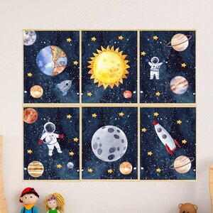 Set of 6 Outer Space Wall Art Digital Download Printable Wall - Etsy
