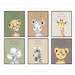 Printable Black and White Safari Animals Wall Art Set Digital Download ...