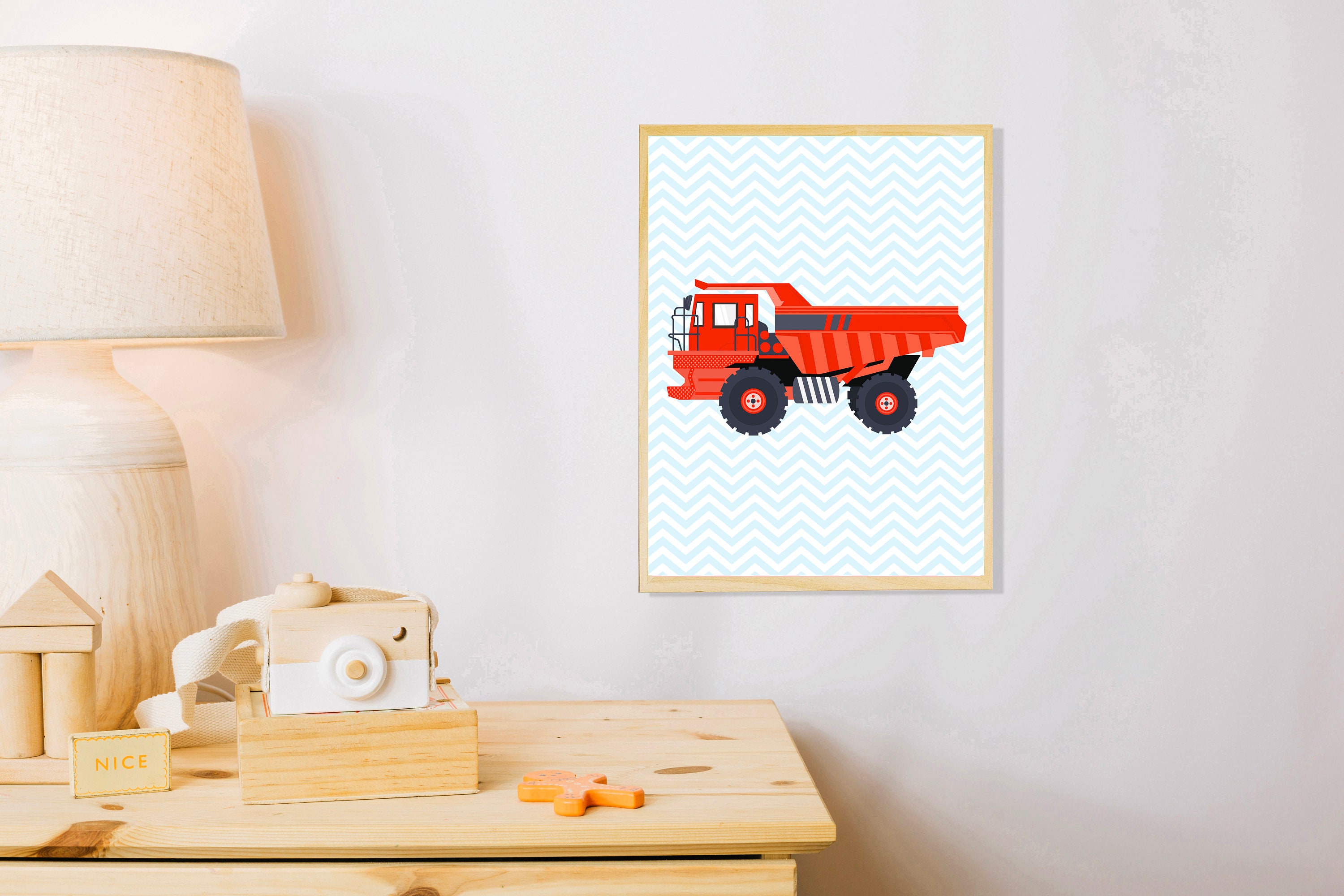 Construction Wall Art Digital Download Transport Wall Art | Etsy