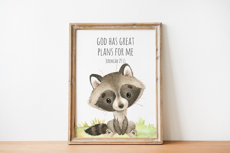 Woodland Animals Bible Verse Printable Wall Art Digital - Etsy