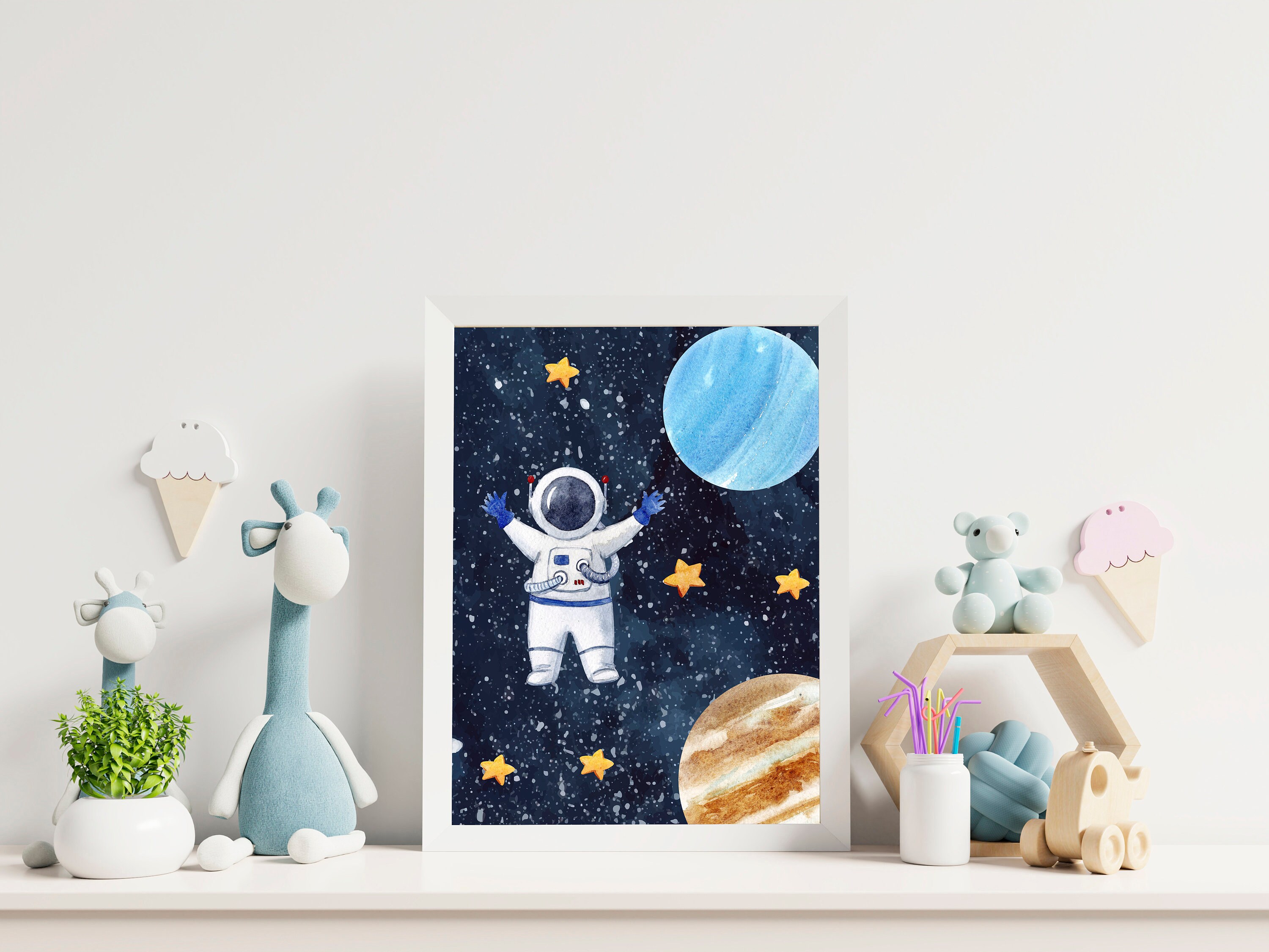 Set of 6 Space Wall Art Digital Download Printable Wall Art Etsy