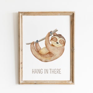 Sloth Printable Wall Art, Digital Download, Sloth Prints, Nursery ...