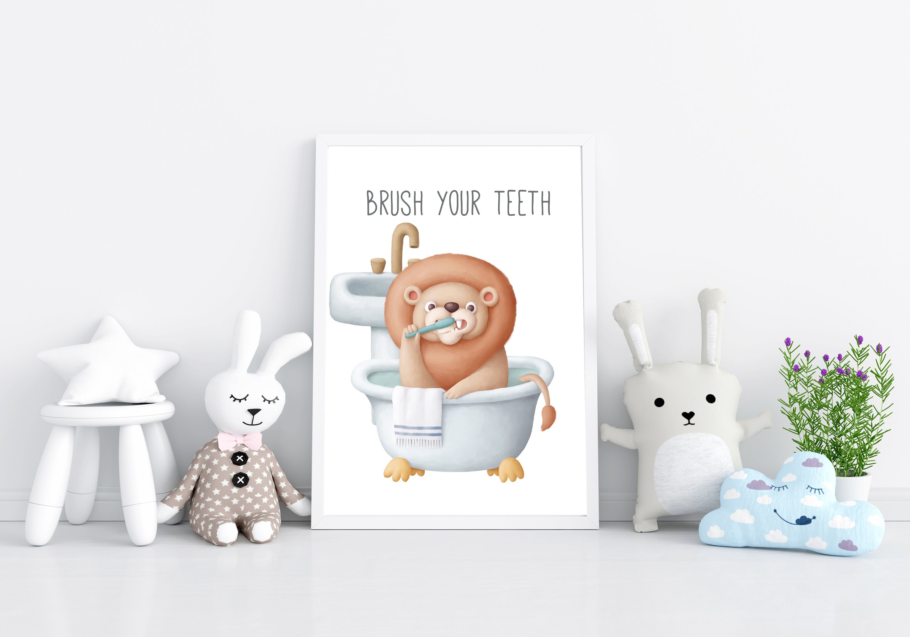 Kids Bathroom Wall Decor Printable Digital Download Etsy