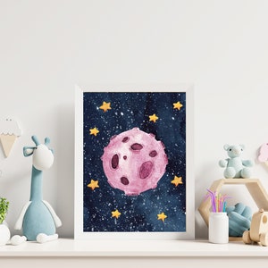 Outer Space Printable Wall Art Set for Girls Digital - Etsy